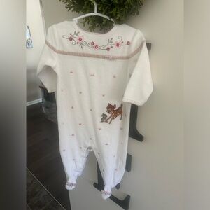 Vintage Disney Bambi velour jumpsuit 6-9m